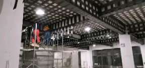 潮州一商场梁，楼板碳纤维加固施工